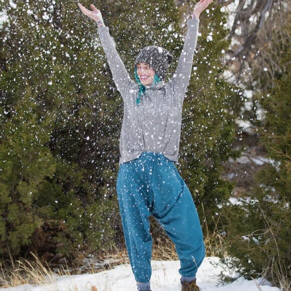 Winter Savannah Harem Pant Unisex Yoga Travel Baggy Cotton Boho Hippie - Picture 8 of 10